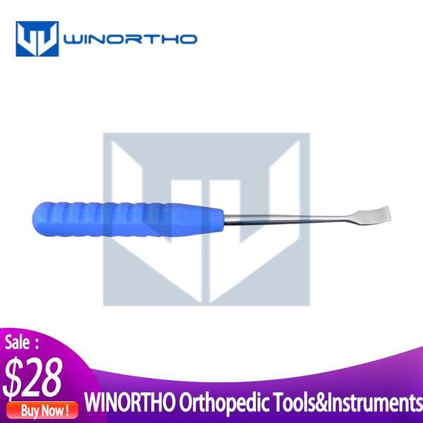 

tools ao type periosteal elevator orthopedic instruments veterinary 180mm long curved 6mm square ended tip