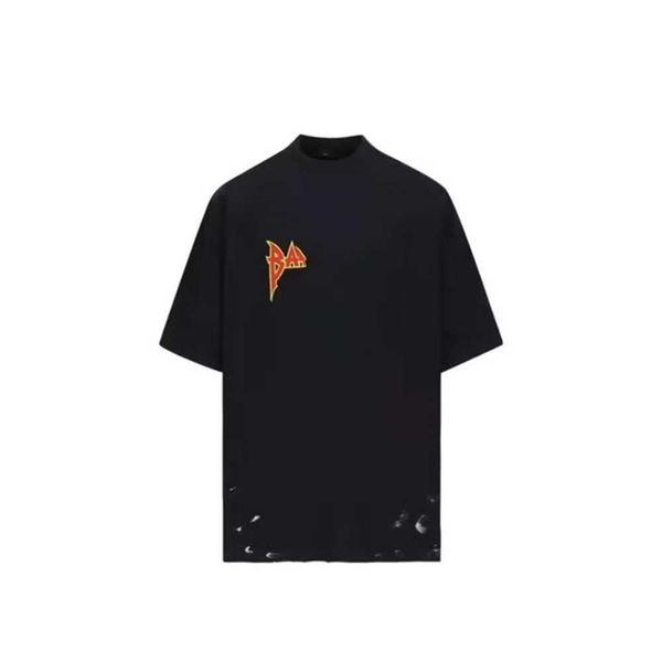 

fashion tshirts designer luxury t shirt mens white new lightning letter printing washed worn and couple casual t-shirt short sleeve tee 5wlr, White;black