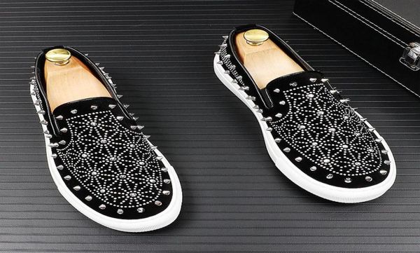 

new style italian fashion men loafers handmade men velvet shoes party and wedding men039s flat business office casual shoes m678305063, Black