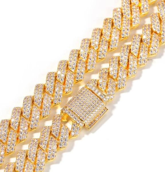 

14mm cuban chain micro pave cubic zircon luxury bling bling full iced out hip hop jewelry9564651, Silver