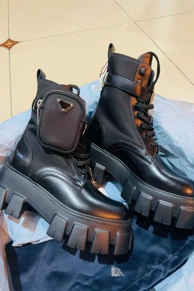 

special discount women boot brushed leather renylon booties lady black renylon martin chunky platform sole motorcycle boots eu355166665