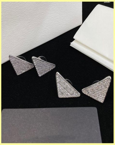 

fashion diamond earrings studs luxurys designers earring gold hoop earrings women triangle earings brands jewelry wedding ornament6629800, Silver