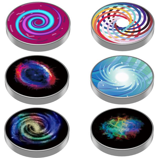 

novelty dazzling glowing galaxy starry sky decompression gyro stainless steel toys luminous deskrotary decompression toy gift