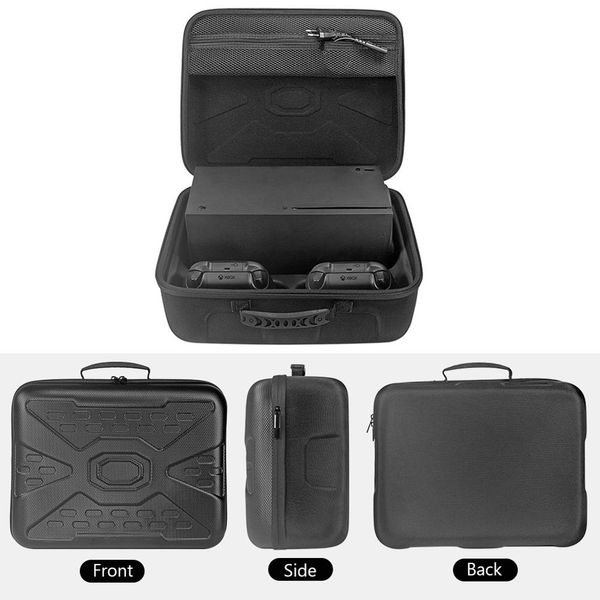 

organizer for xbox series x game console accessories portable storage bag eva hard shell carrying case wireless controller travel handbag