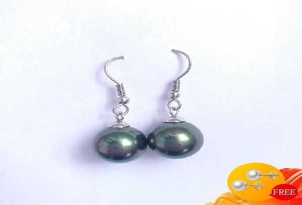

dangle chandelier fashion earrings 925 silver jewelry round shape black pearl gemstone drop earring for women wedding engagement3859272