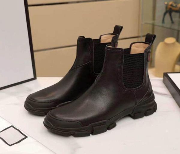 

2020 newleather casual boots women shoes martin boots plaid stitching upper is imported calfskin plaid stripe women short boots7794609, Black