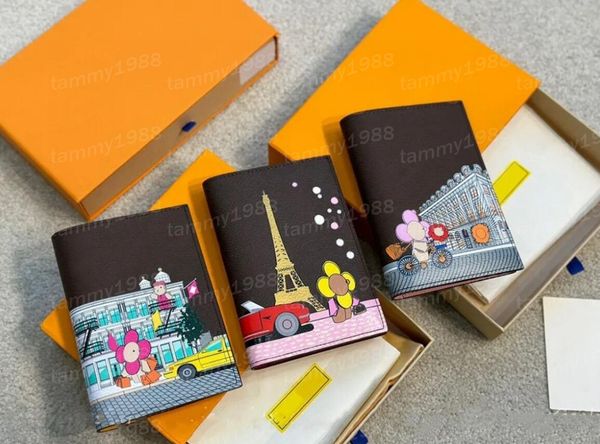 

10a cowhide passport cover holder coin purses christmas travel holidays designer women handbags clutch credit card holders limited sale genu, Brown;gray