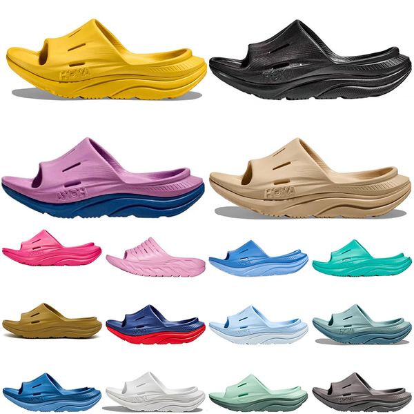 

shopping slippers slides hoka one one orda recovery slide 3 women men white black blue yellow beige eva people runner plate-forme sports sli