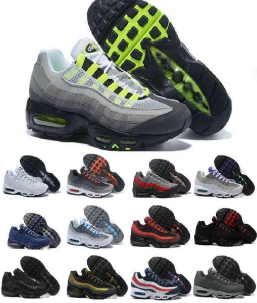 

whole ultra 95 og x 20th anniversary men running sports shoes 95s trainer air black sole grey blue chaussures ten2346986
