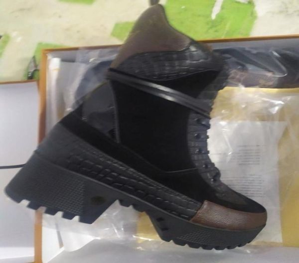 

women flower genuine martin boot fashion flamingos cow leather chunky heel shoes boots eu35413482373, Black