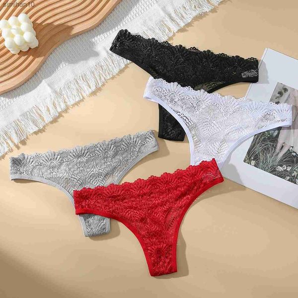 

briefs panties 3pcs ladies lingerie women's underwear set high-quality lace embroidery panties low-waist breathable underpants g string, Red;black