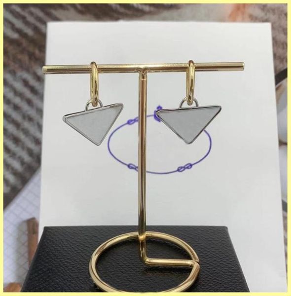 

women hoop earrings fashion triangle earring women jewelry luxurys designer earrings designer letter f studs necklaces with box 218336658, Golden;silver
