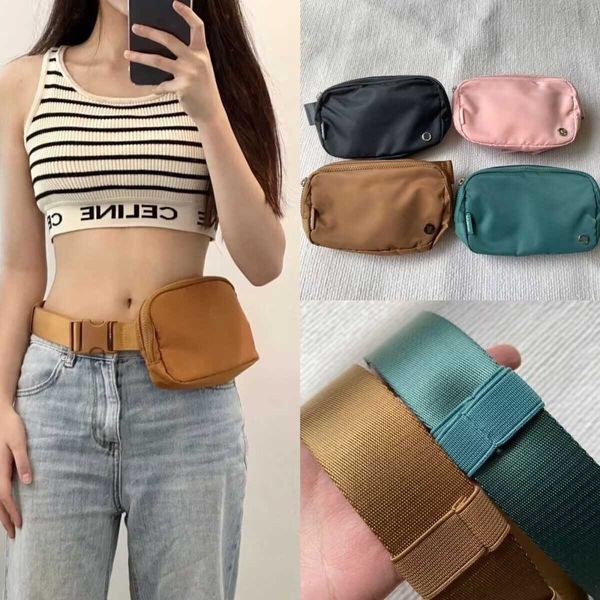 

lulu everywhere belt bag 1l designed for on the move oxford cloth waterproof waist bag women designer bag leisure sports zip waistpack upgra