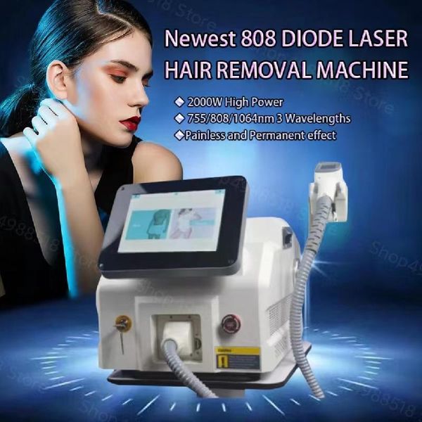 

epilator 2022 new diode laser hair removal machine 808 755 1064nm alexandrite bars 3 wavelength machin for home and salon 808 remover