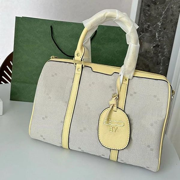 

men woman large canvas pillow bag deaigner boston bags summer color handbags crossbody bags letter embroid travel duffel totes
