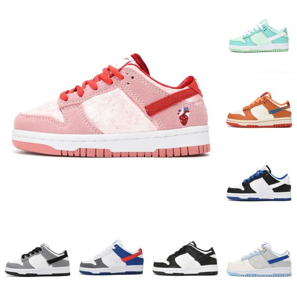 

kids sb dunks low sneakers dunke designer retro black white panda running shoes kid youth trainers toddler infants shoe chunky boys girls at