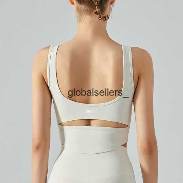 

yoga lulus women with big u neck sports bra stretch fitness training tank outdoor running fdv8, White