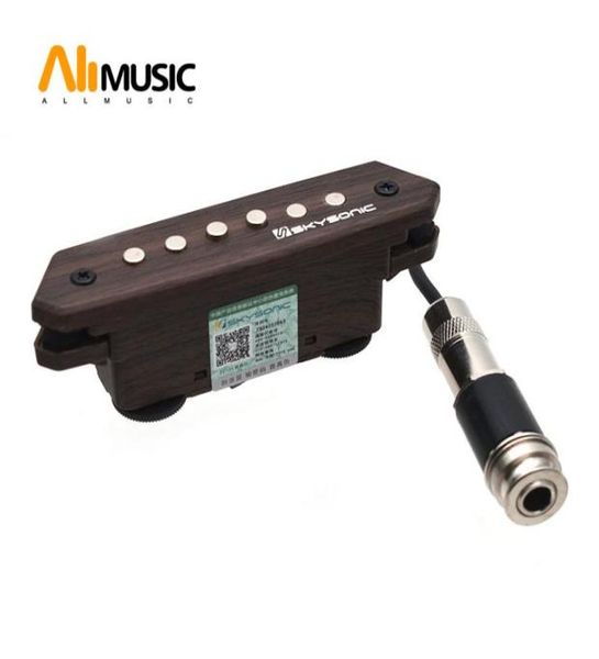 

skysonic passive acoustic guitar sound hole pickup humbucker a810 clear sound with tone and volume control natural wood finish1611734