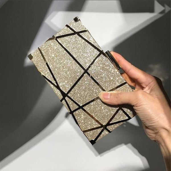 

female party bag sequin women crystal day wedding purse evening banquet black/gold silver bolsa clutch feminina