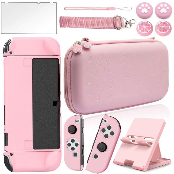 

organizer ns oled storage carry bag shoulder case dockable hard shell cover case for nintendo switch oled console joycon game accessories