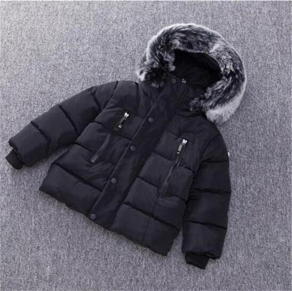 

winter children jackets kids camouflage down hooded fur coat outwear for toddle boys girls winter snowsuit outfits229o5472641, Blue;gray