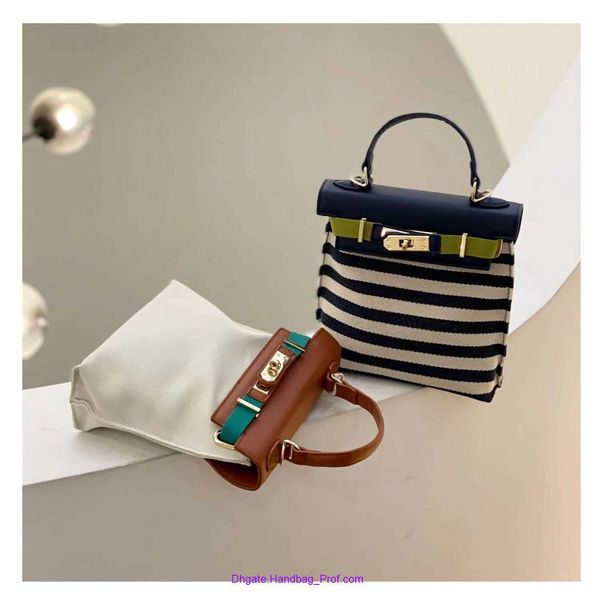 

designer h home kelys tote bag online shop floor same style niche design canvas patchwork leather portable shoulder crossbody women's w