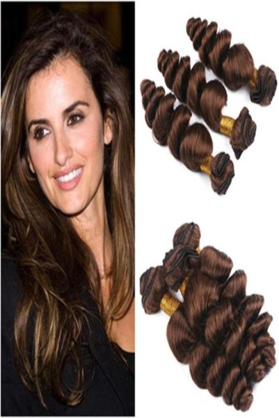 

loose wave 4 chocolate brown virgin human hair 3 bundle deals whole peruvian dark brown human hair weave bundles 1030quot 80362552109853, Black;brown