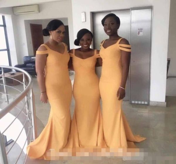 

2019 peach mermaid bridesmaid dresses square neck cape sleeve simple design maid of honor wedding guest gown formal evening dresse2920029, White;pink