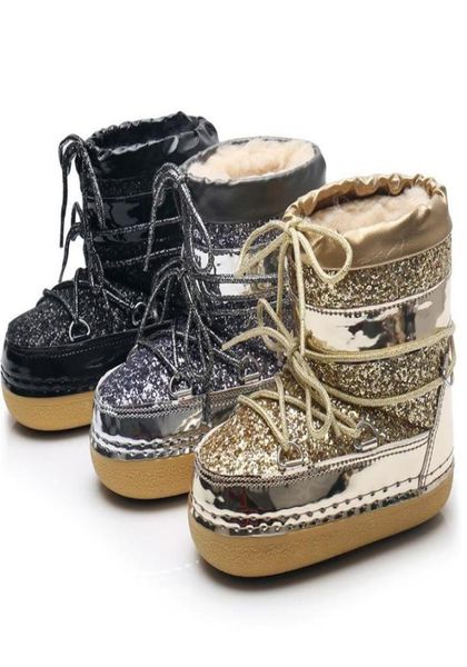 

boots leosoxs women snow 30 wool warm moon shoes platform female luxury ankle space boot winter cotton nonslip5491659, Black
