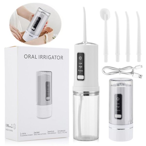 

toothbrush portable oral irrigator dental water jet flosser for travel electric tooth cleaning device rechargeable water pick mouthwasher