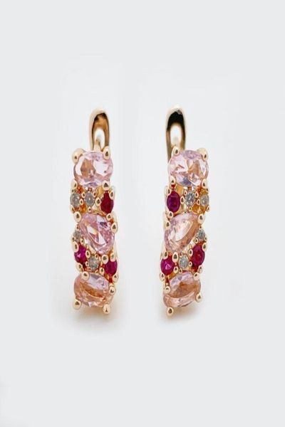 

dangle chandelier gorgeous 585 rose gold multicolor round oval natural zircon earrings for women fashion wedding fine party4939982, Silver