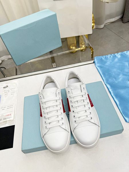 

mens women designer sneaker casual shoes leather sneakers embroidered stripes white shoes flat 0529, Black