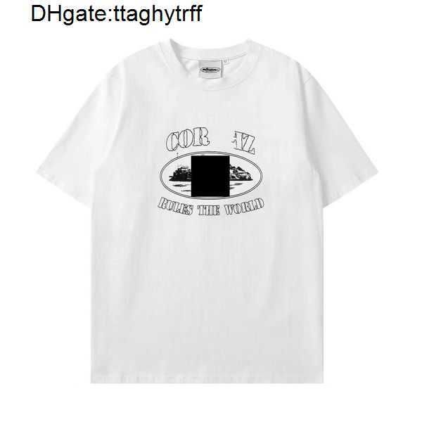 

letter designer hip t shirt corteizs hop american street print short sleeve t-shirt men's fashion brand summer loose round neck half t-, White;black