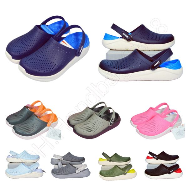 

sandals eva literide crocclog crocodile shoes lightweight comfortable women men summer slides designers sandalias slippers 204592 c16, Black