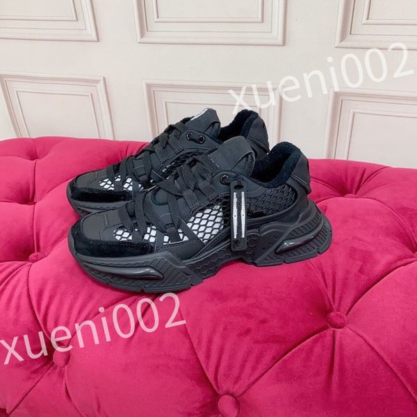 

2023 casual shoes women shoe leather fashion sneakers lace up comfort pretty designer trainers for daily life mens sneakers, Black