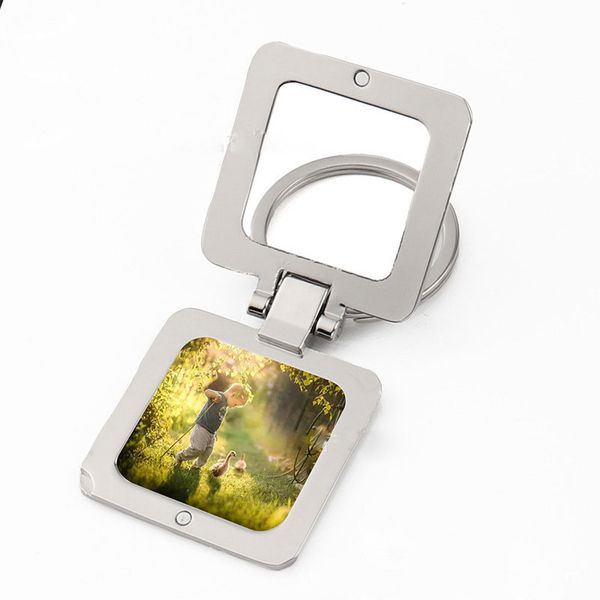 

sublimation blank p frame keychains transfer printing key ring material, Silver