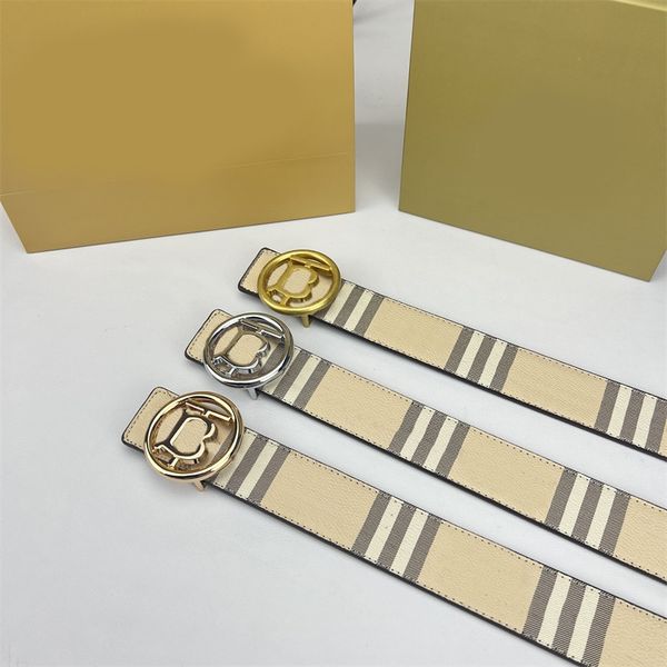 

men designer belt silver plated smooth buckle cinturones black brown double sided use dress decorative outdoor street shopping luxury belts