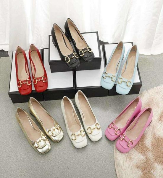 

high chunky heels single women039s shoes 2021 versatile style spring and autumn original head with middle heel french9425163, Black