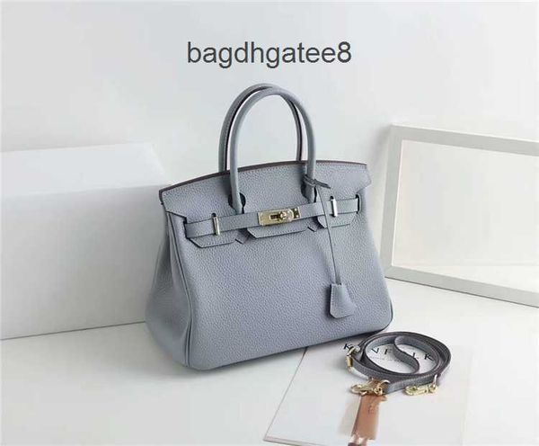 

one birkins tote bag 2023 lady bags fashionable leather lychee pattern berkin shoulder portable messenger multicolor designer 25 inches cn3m