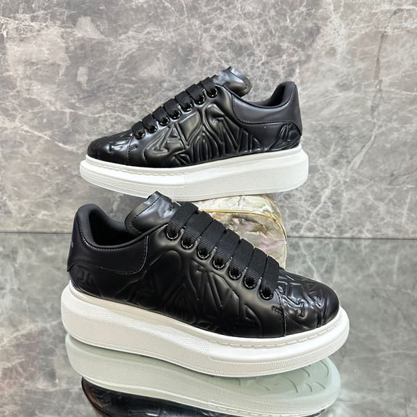

2023men womens designer sneaker casual shoes leather sneakers embroidered stripes white shoes flat platform walking 0529, Black