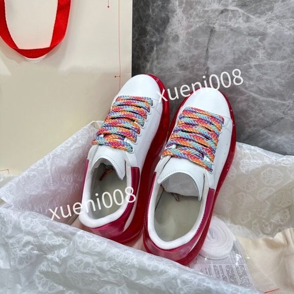 

new brand fashion women quality casual shoes low heel leather lace-up sneaker running trainers letters flat printed sneakers2023, Red;white
