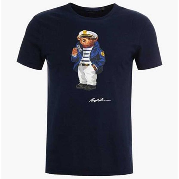 

us size 100% cotton white tshirt de designer t shirts martini bear hockey skiing captain usa pattern yx0t nhpz, White;black