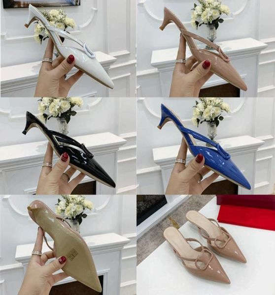 

2021 women shoe ladies dress boots mid heels pointed toe sole 4cm pumps leather soft wedding dresses shoes 35424532504, Black