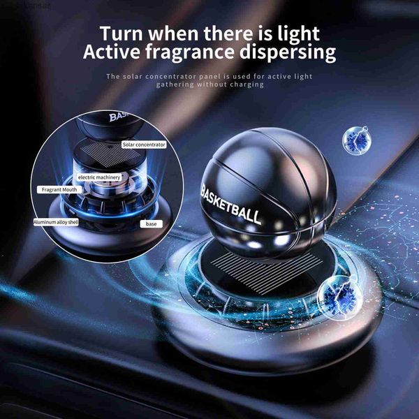 

car air freshener car perfume/aromatherapy car deodorant lasting fragrance light fragrance solar basketball ornament decoration l230523