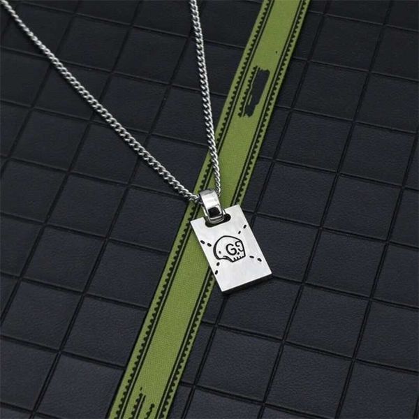 

designer jewelry bracelet necklace ring 925 sterling skull pendant clavicle chain high quality, Silver