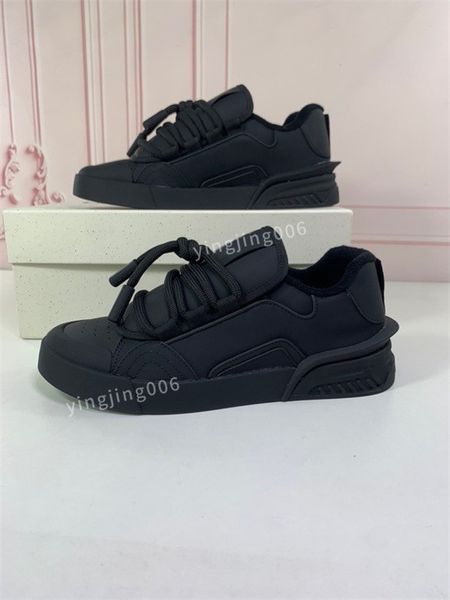 

2023new women designer sneaker casual shoes leather sneakers embroidered white shoes flat platform walking sports trainers, Black