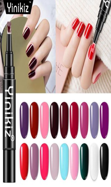 

12pcslot one step gel polish uv led soak off gel lacquer for manicure 3 in 1 nail art varnish pen8971715, Red;pink