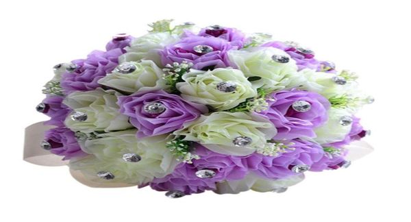 

clearbridal advanced customization romantic handmade bride holding flower western style elegant wedding bouquet wf0152077520