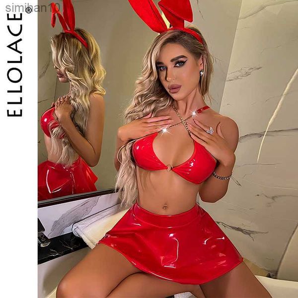 

briefs panties ellolace latex bunny female lingerie naked woman pornography pvc fetish sissy erotic outfit leather night wears ladies l23051, Red;black