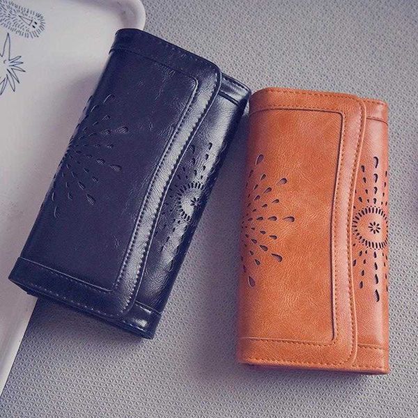 

korean fashion womens bag retro tri fold coin purse card holder small, Red;black